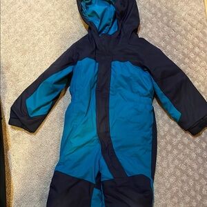 LL Bean Blue Hooded Snowsuit